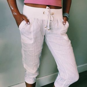 WHITE LINEN PANTS!!